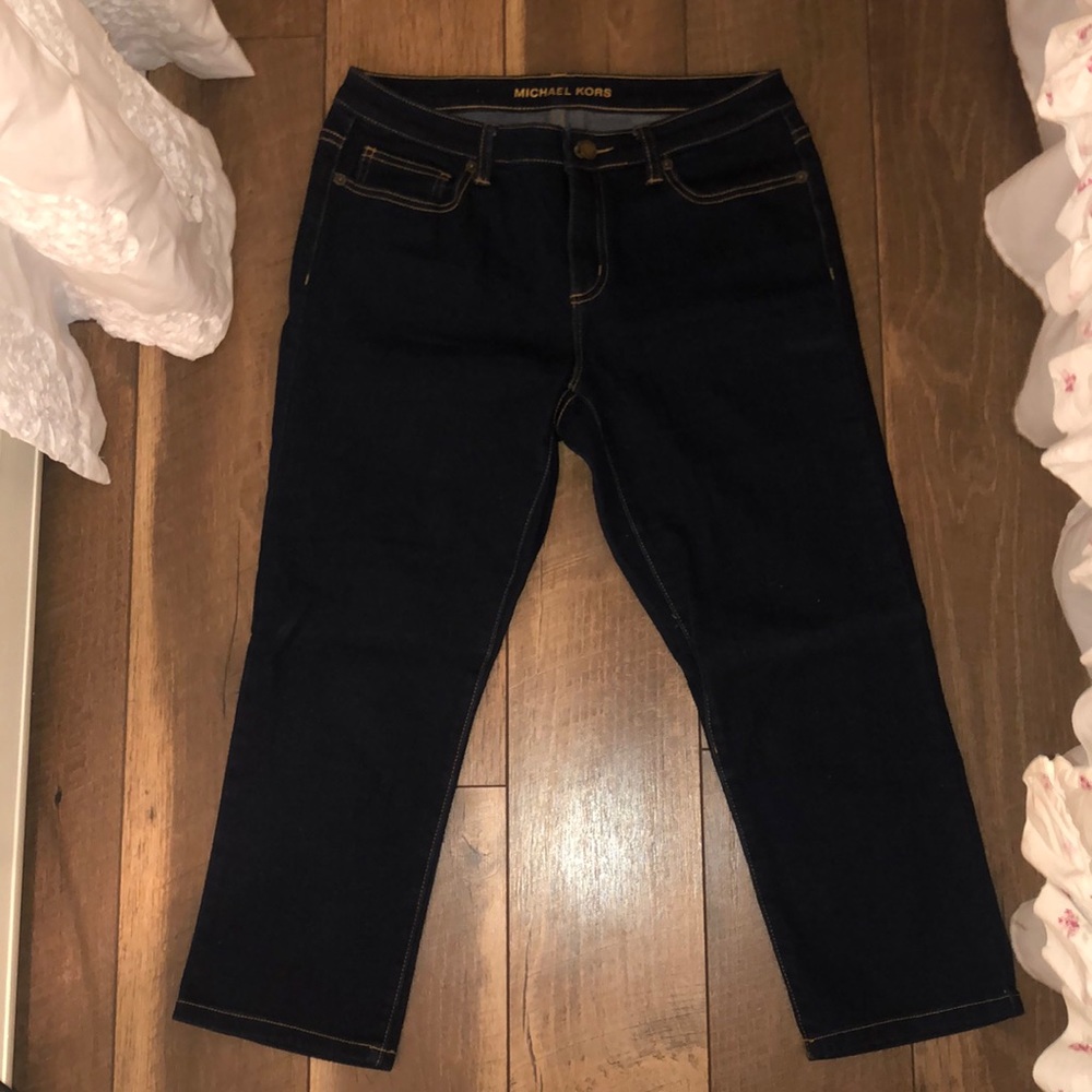 Michael Kors Dark wash denim capris size 6
